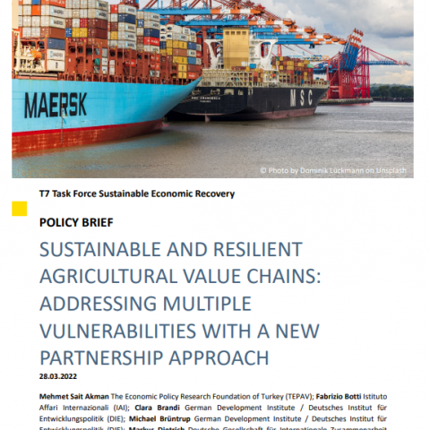 Sustainable and Resilient Agricultural Value Chains: Addressing Multiple Vulnerabilities with a new Partnership Approach